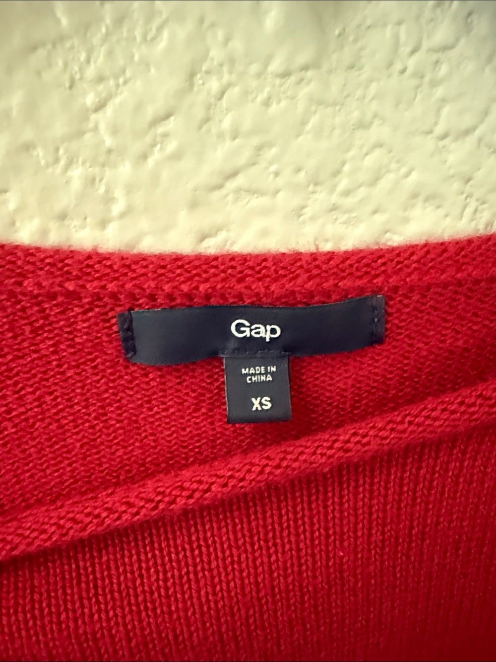 GAP Red Y2K Casual Women's Lightweight Crewneck Sweater with Shoulder Zip - Picture 2 of 6